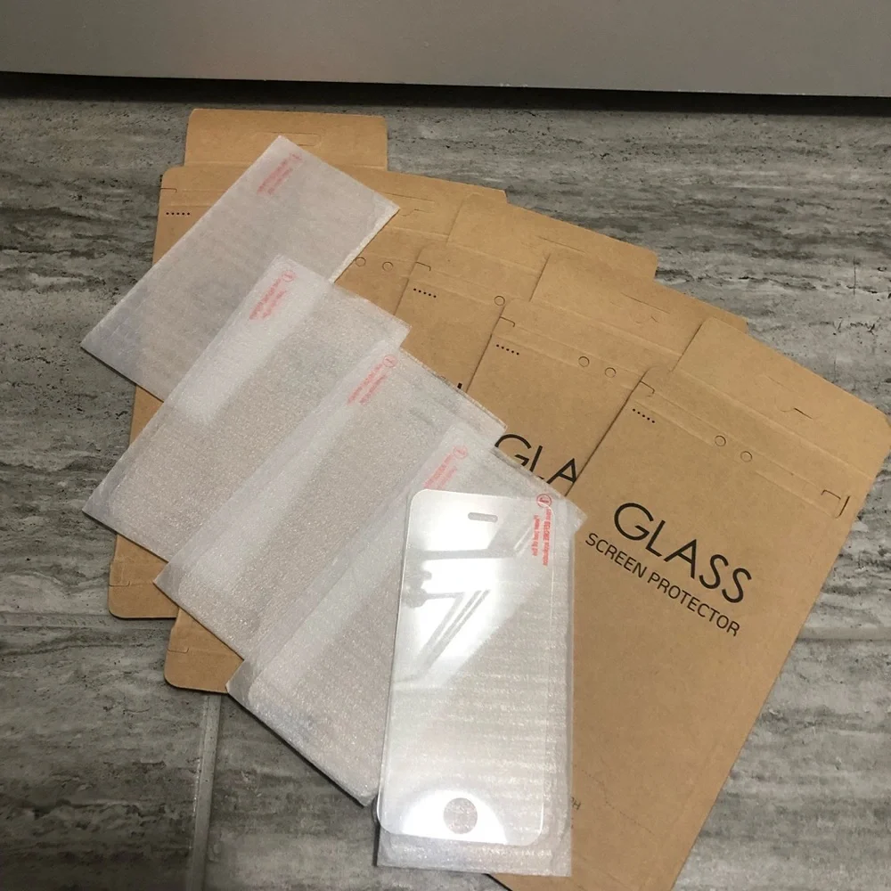 iPhone 5s glass screen protector’s five pack.
